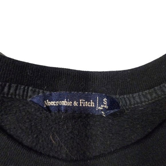 Abercrombie & Fitch Small Long Sleeve Sweater Snap Buttons Black Cotton Mix - Picture 2 of 7
